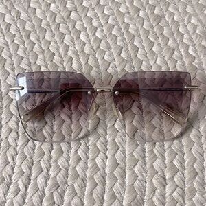 Longchamp Gradient Rectangular Aviator Sunglasses